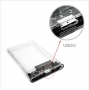 باکس هارد دیسک 2/5 اینچ USB 3.0 اکسترنال نوع محفظه شفاف